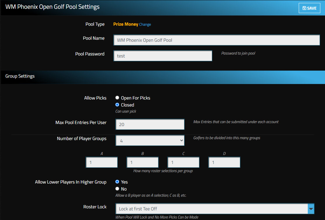 Configure Settings 